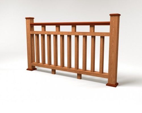 Ограждение из ДПК FG8 цвет терракот купить в Ростове-на-Дону