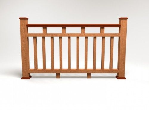 Ограждение из ДПК FG8 цвет терракот купить в Ростове-на-Дону