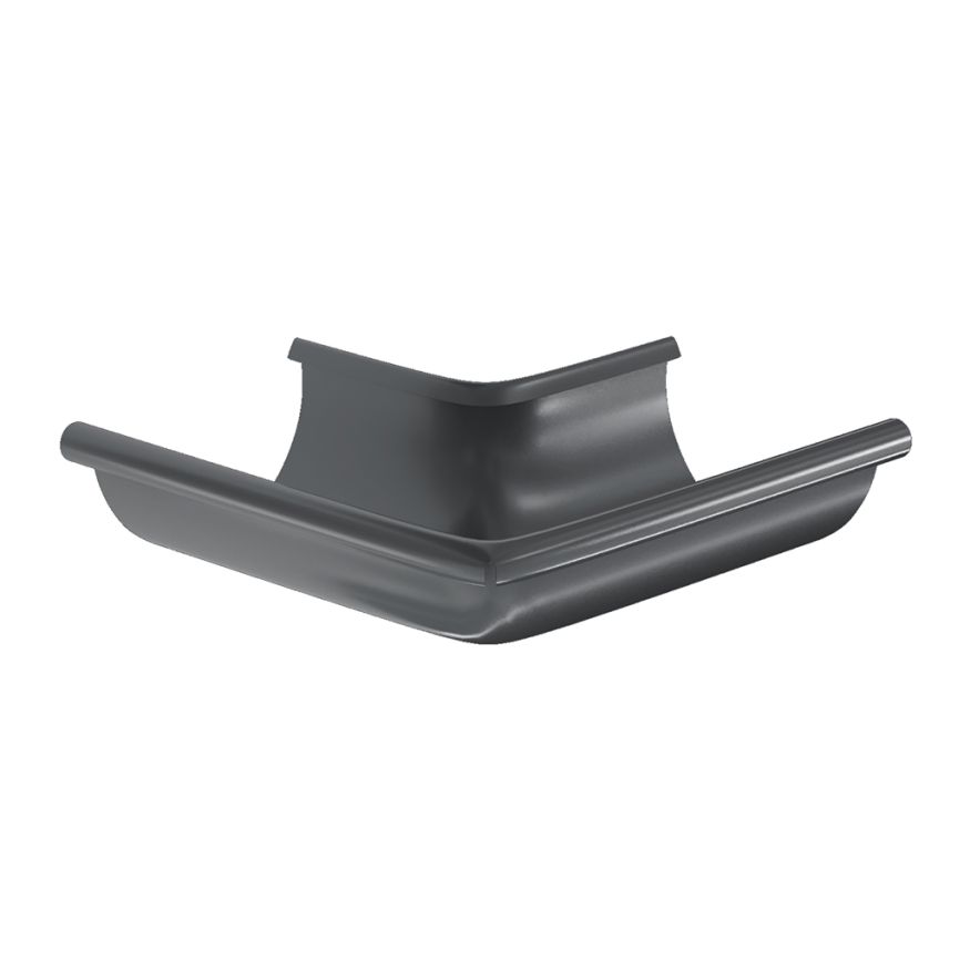 Угол желоба наружный Aquasystem, PU MATT, RAL 7024 Тёмно-серый 150/100 купить в Ростове-на-Дону