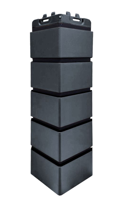 Угол наружный Grand Line, Состаренный кирпич Design, Графит, шов RAL 9005 купить в Ростове-на-Дону