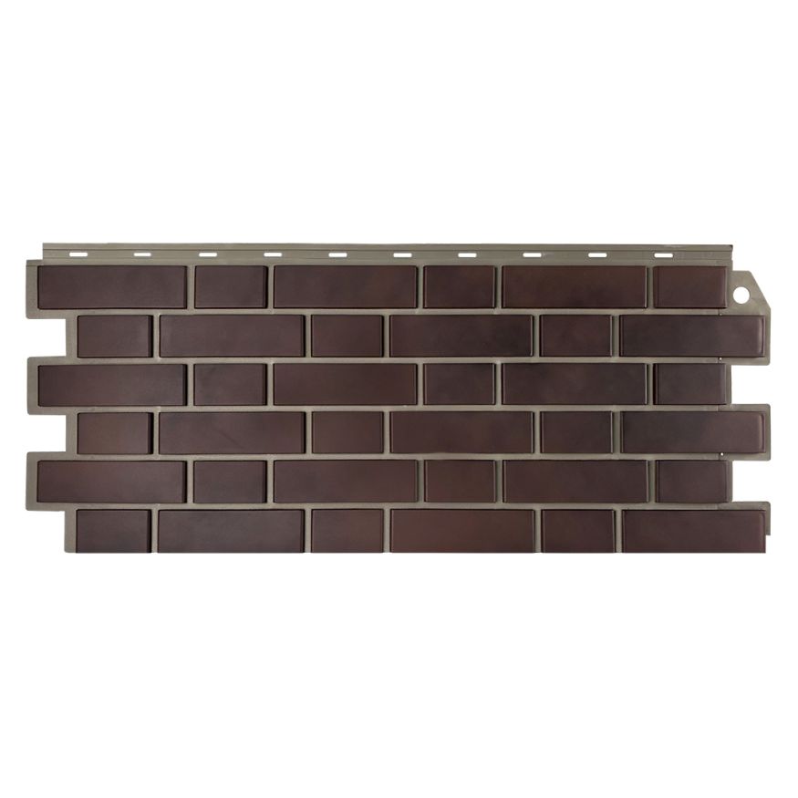 Фасадная панель FineBer, Кирпич облицовочный 3D, Коричнево-чёрный купить в Ростове-на-Дону