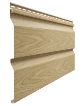 Виниловый сайдинг Docke, модель Корабельный брус D5D, оттенок Спелый каштан.