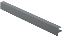 F-профиль Grinder серый закрывающий