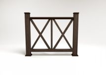 Ограждение из ДПК FG7 цвета венге