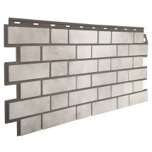 Фасадная панель FineBer, Кирпич облицовочный 3D, Бело-коричневый