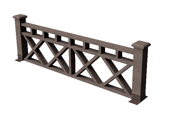 Декоративное ограждение из ДПК GRINDERDECO Бэйли венге купить в Ростове-на-Дону