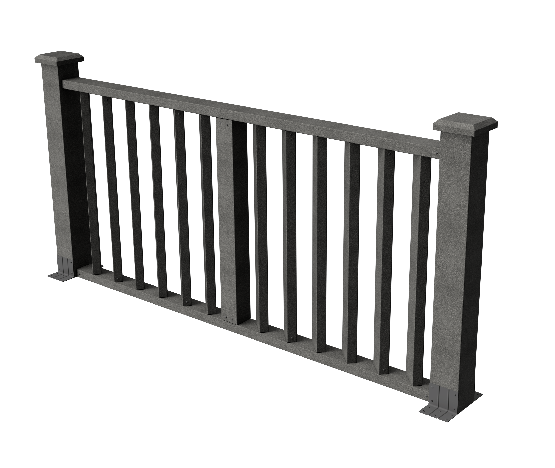 Декоративное ограждение ДПК GRINDERDECO Бруклин серый базальт купить в Ростове-на-Дону