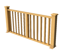 Декоративное ограждение ДПК GRINDERDECO Бруклин цвет песчаник.