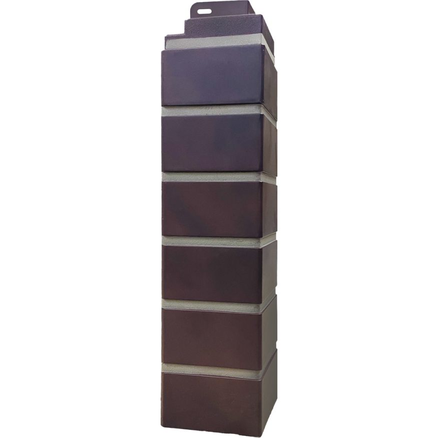 Угол наружный Кирпич облицовочный 3D, Коричнево-чёрный купить в Ростове-на-Дону