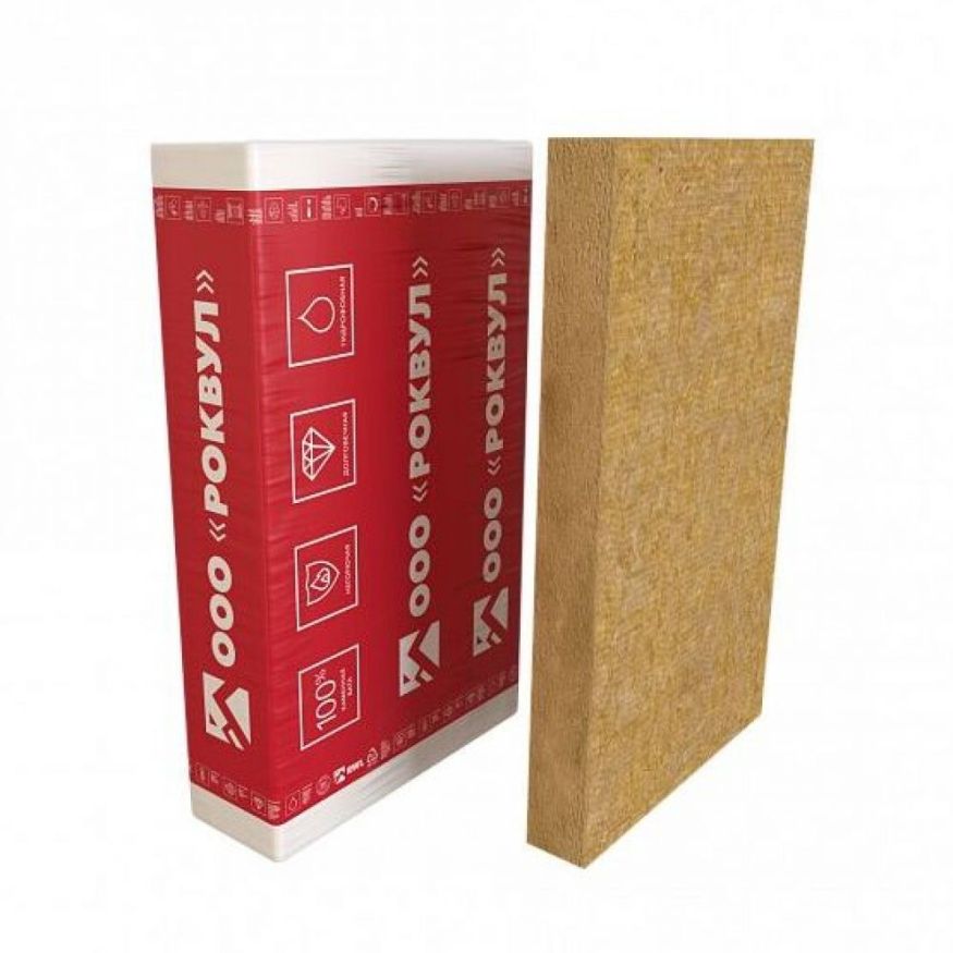 Утеплитель Rockwool Фасад Баттс ОПТИМА 100мм, 2 плиты, 1.44м2, 600х1200мм, 0.144м3 Rockwool купить в Ростове-на-Дону