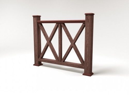 Ограждение из древесно-полимерного композита FG7, цвет шоколад купить в Ростове-на-Дону