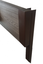 Металлический угловой элемент для ДПК грядок 225мм Коричневый