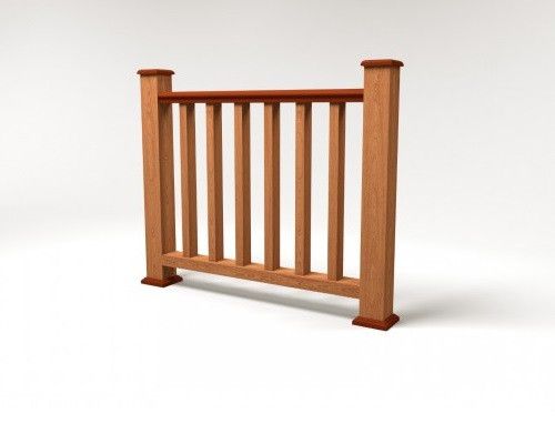 Ограждение из древесно-полимерного композита FG5 в цвете терракот купить в Ростове-на-Дону