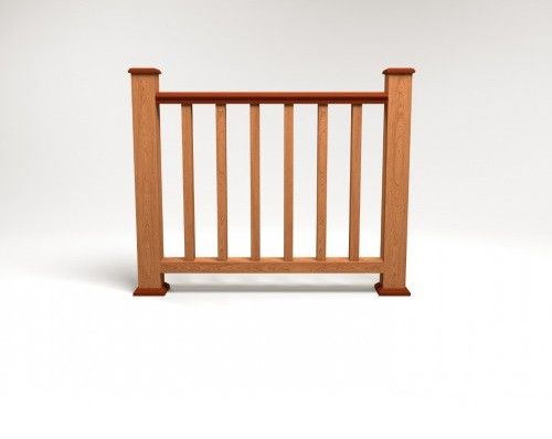 Ограждение из древесно-полимерного композита FG5 в цвете терракот купить в Ростове-на-Дону