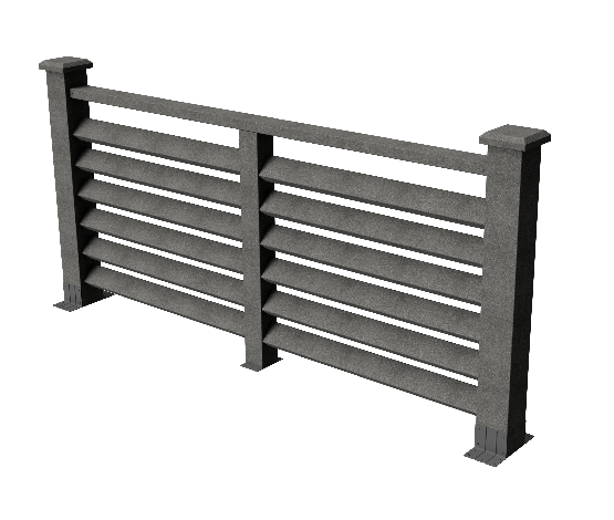 Декоративное ограждение из ДПК GRINDERDECO Босфор в цвете серый базальт. купить в Ростове-на-Дону