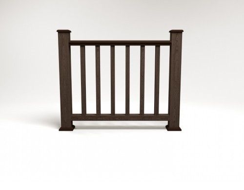 Ограждение из древесно-полимерного композита FG5 цвет венге купить в Ростове-на-Дону