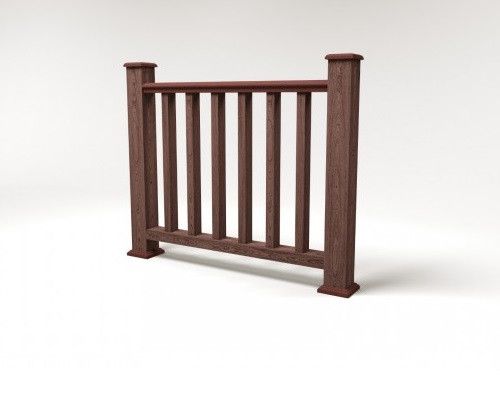 Ограждение из древесно-полимерного композита FG5 шоколадного цвета купить в Ростове-на-Дону