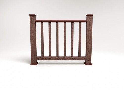 Ограждение из древесно-полимерного композита FG5 шоколадного цвета купить в Ростове-на-Дону