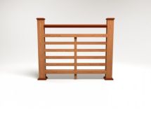 Ограждение из древесно-полимерного композита FG4 терракотового цвета