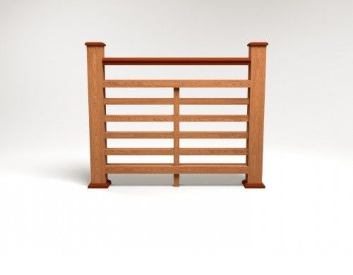 Ограждение из древесно-полимерного композита FG4 терракотового цвета купить в Ростове-на-Дону