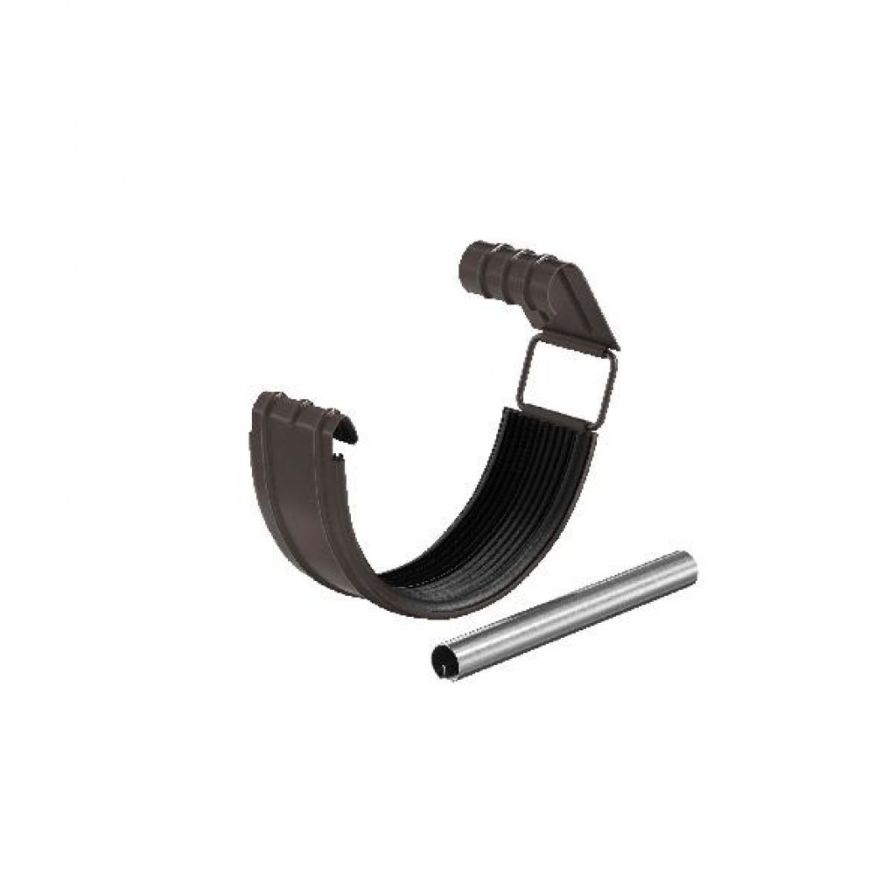 Соединитель водосточного желоба с резиновым уплотнителем Aquasystem RR 32, тёмно-коричневый, 125/90 купить в Ростове-на-Дону