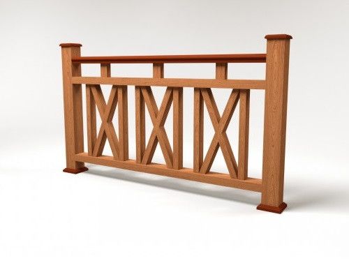 Ограждение из древесно-полимерного композита FG3 терракотового цвета. купить в Ростове-на-Дону