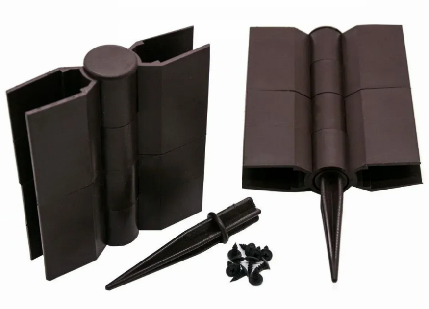 Поворотный угловой элемент из пластика для доски 150х25 мм из ДПК, угол поворота от 60° до 300°, коричневый Holzhof. купить в Ростове-на-Дону