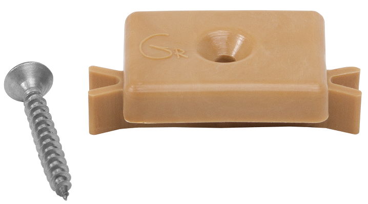 Пластиковая клипса с саморезом для шовного монтажа Grinder, 5 mm, бежевый цвет. купить в Ростове-на-Дону