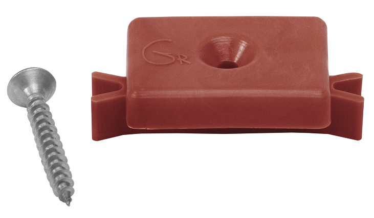 Пластиковая клипса с саморезом Grinder, монтаж шовный 5 мм, красная купить в Ростове-на-Дону