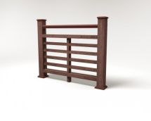 Ограждение из ДПК FG4 коричневое