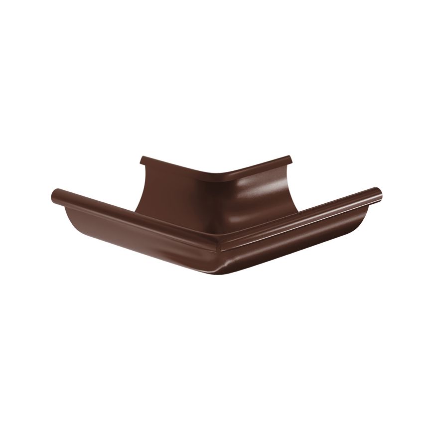 Угол желоба наружный Aquasystem, RAL 8017 Коричневый 125/90 купить в Ростове-на-Дону