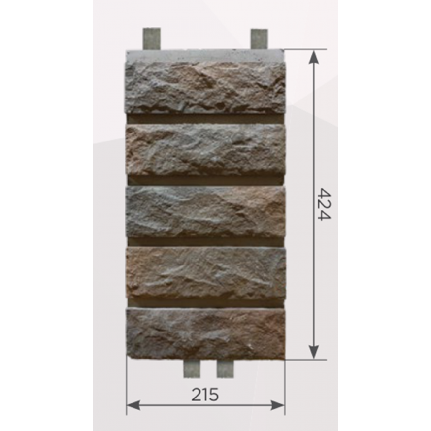Наличник Обрамление высотой 5 кирпича КАНЬОН Сколотый кирпич купить в Ростове-на-Дону