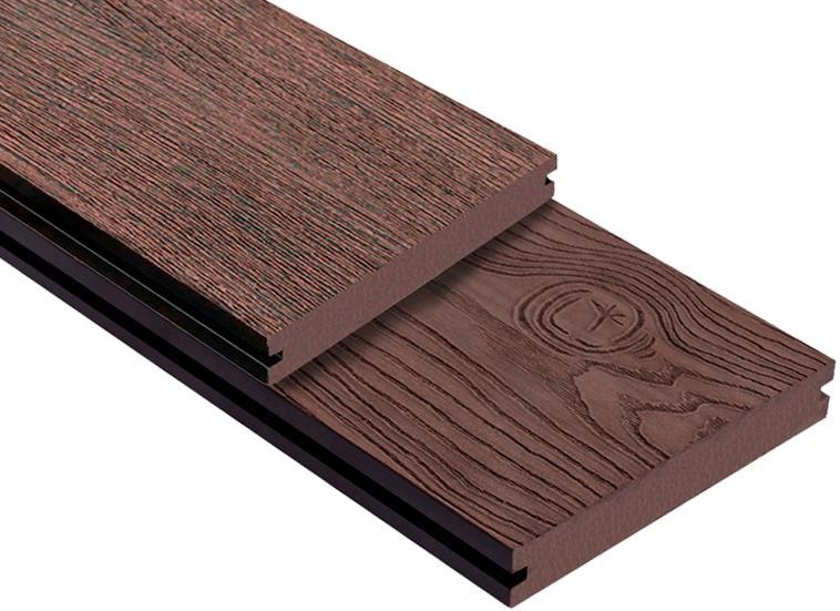 Террасная доска ДПК Outdoor 3D сплошная STORM/OCEAN BROWN коричневая смешанная купить в Ростове-на-Дону