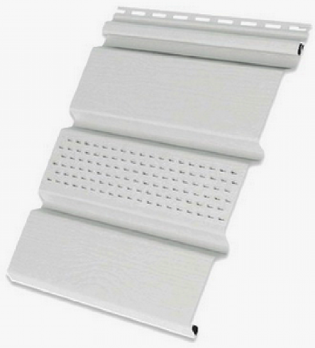 Софит белого цвета с центральными отверстиями. купить в Ростове-на-Дону