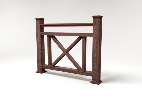 Ограждение из древесно-полимерного композита FG2, цвет шоколадный. купить в Ростове-на-Дону