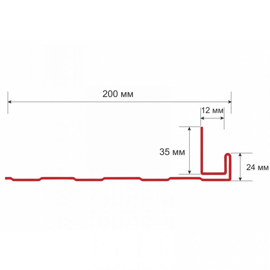 Коричневая J-фаска (ветровая, карнизная планка) для сайдинга купить в Ростове-на-Дону